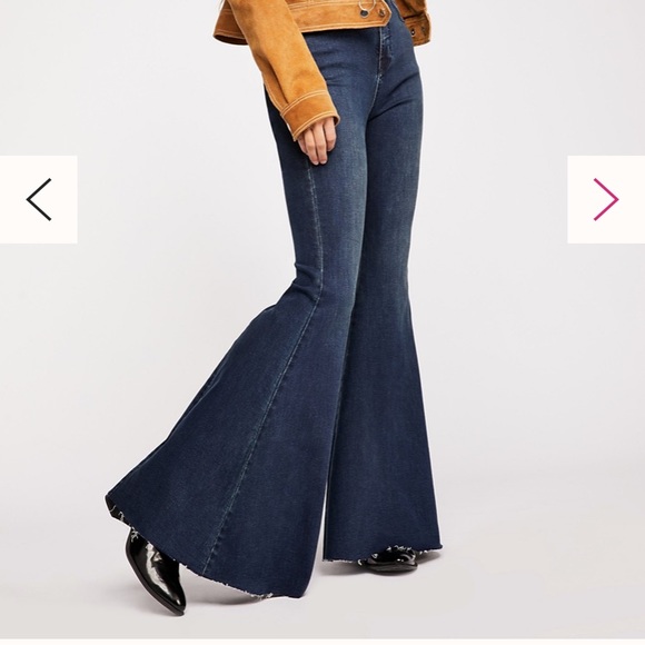 very wide jeans